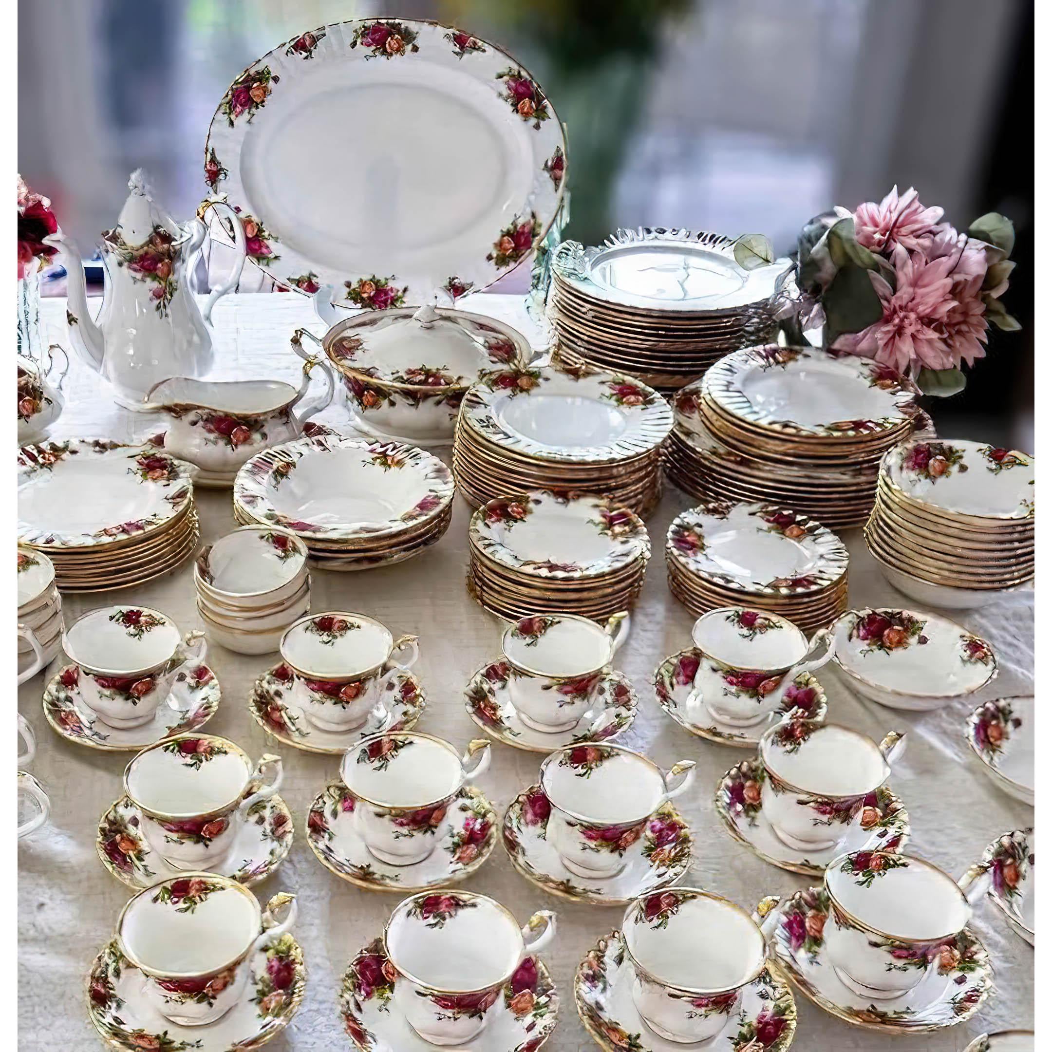 Royal Albert Old Country Roses Huge Dinnerware Set (137 Pieces