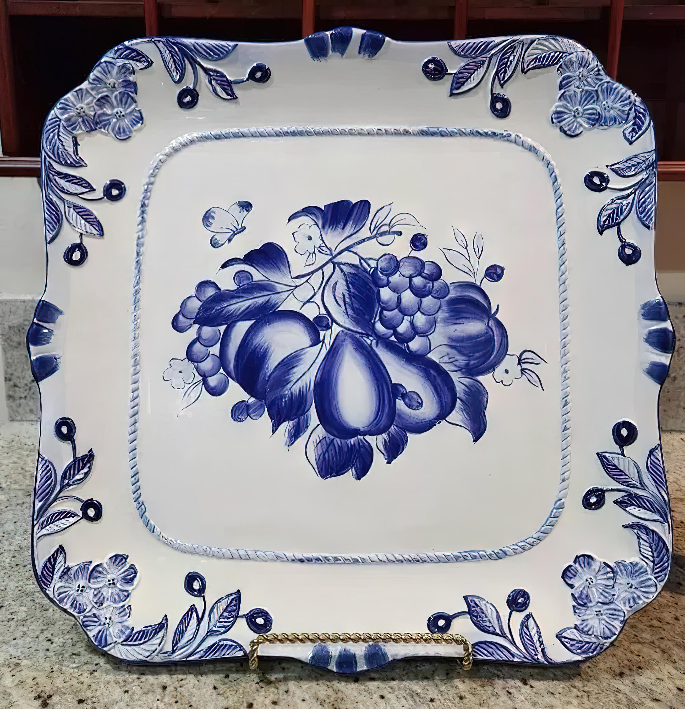 Beautiful Blue & White Certified International Serving Platter by ...
