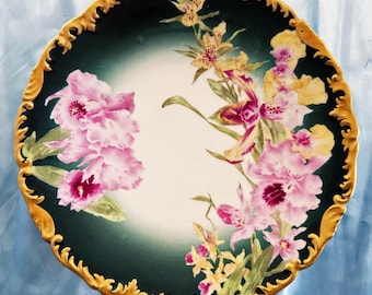 Beautiful Rare Antique T&V Tressemann and Vogt Limoges Plate Made In France!