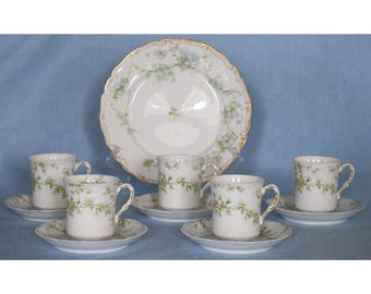 Antique Haviland Limoges Demitasse Set With Luncheon Plate. Made in France.