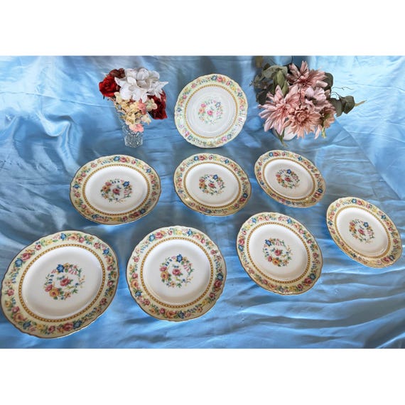 Antique Limoges Dinner Plates. Charles Ahrenfeldt AHR340. Set of 8
