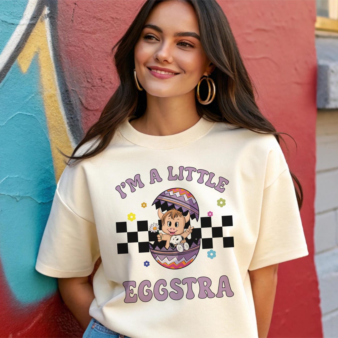 I'm A Little Eggstra Png, Retro Easter Png, Easter Egg Png, Character ...