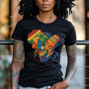 Schwarze Frau Afrikanische Karte SVG Schwarze Königin PNG, Afrikanische Karte Png, Schwarze Geschichte Png, Juneteenth Designs svg, Sublimationsdesign, Afro Frau Png