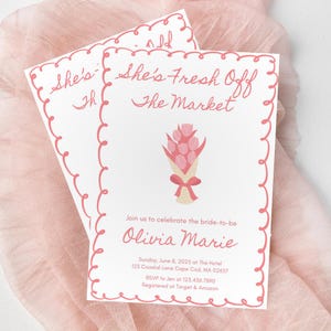 Fresh Off The Market Bridal Shower Invitation, She’s Off The Market, Farmers Market Wedding Shower Invitation, Bridal Shower Invite