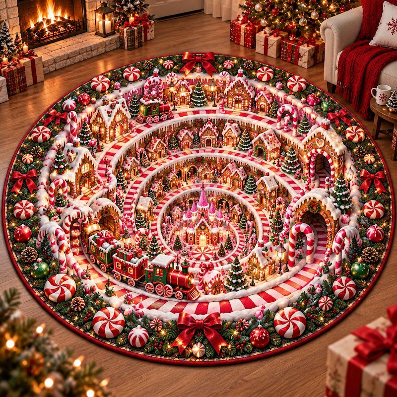 Candy Round Rug Round Peppermint Rugs - Etsy
