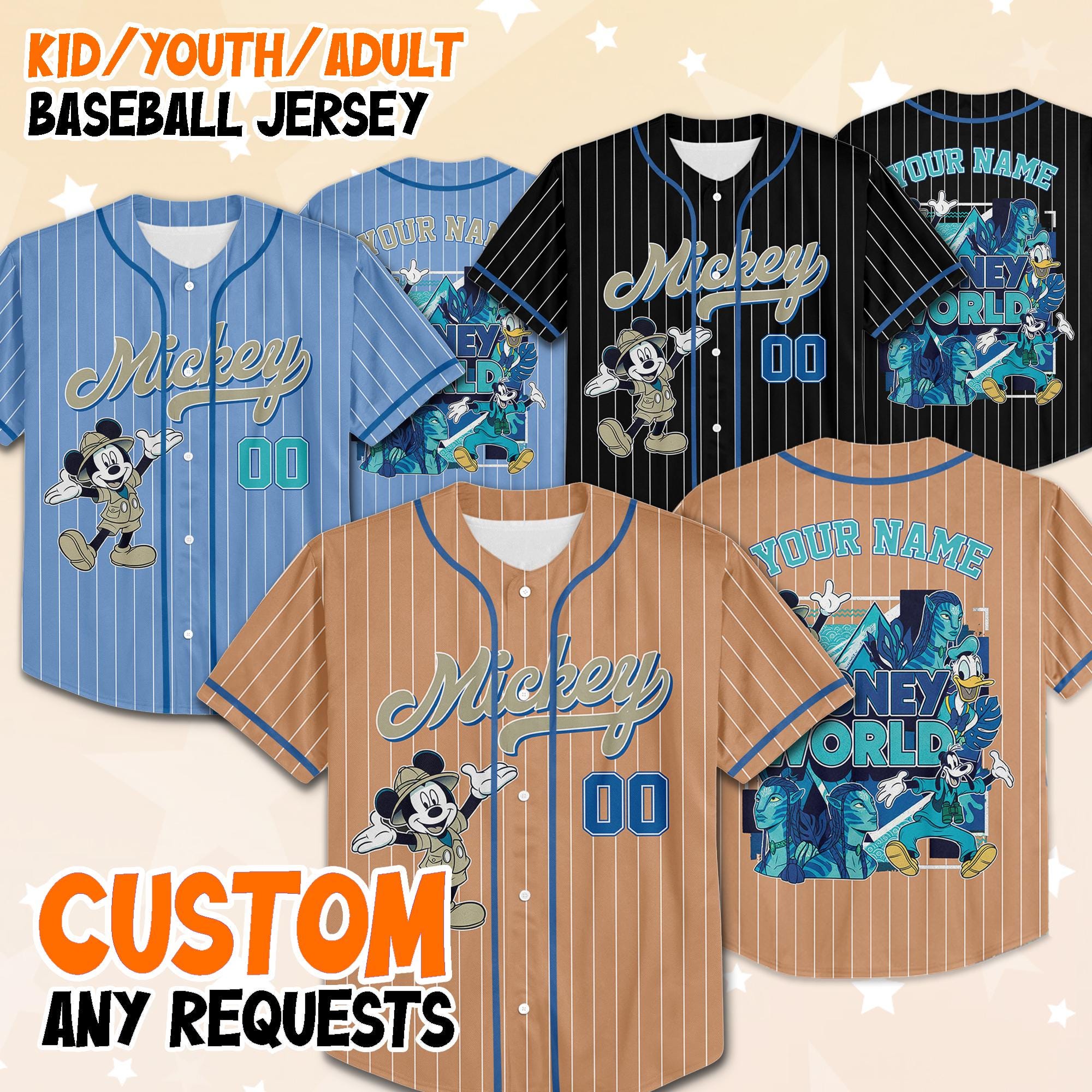 Discover Custom Disney Mickey Avatar Baseball Jersey, Walt Disney World The Way of Water, Mickey and Friends