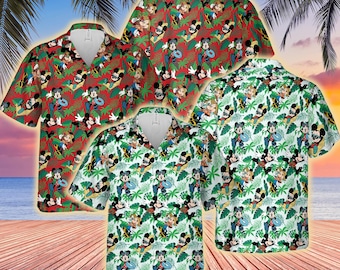 Summer Beach Mickey Hawaiian Shirt, Family Trip Vacation Shirt, Tropical Mouse Hawaiian, Matching Family Beach Outfit, Summer Party Shirt