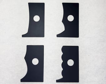 Profile Rib Variety Pack - Cup and Mug Shapes - 4 Clay Throwing Pottery Tools