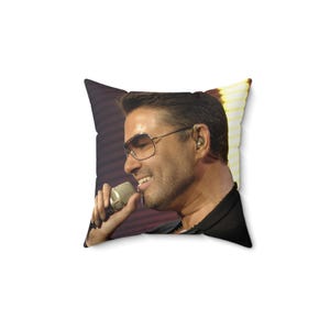 George Michael Faux Suede Pillow Decorative throw Pillow Singer Fan Gift