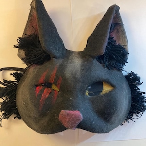Black cat therian mask