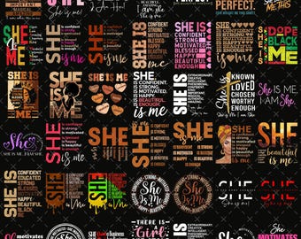 Paquete PNG "Ella soy yo", Afirmación de la mujer PNG, Empoderamiento de la mujer PNG, Mujer fuerte Png, Citas positivas, Ella es fuerte Png