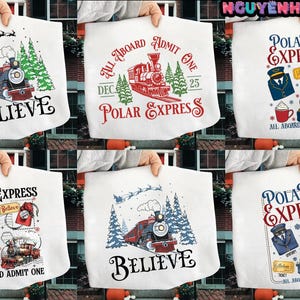 Polar Express Christmas PNG Bundle, Believe in Christmas PNG, North Pole Magic Png, Vintage Holiday Movie PNG, Merry Christmas Clipart