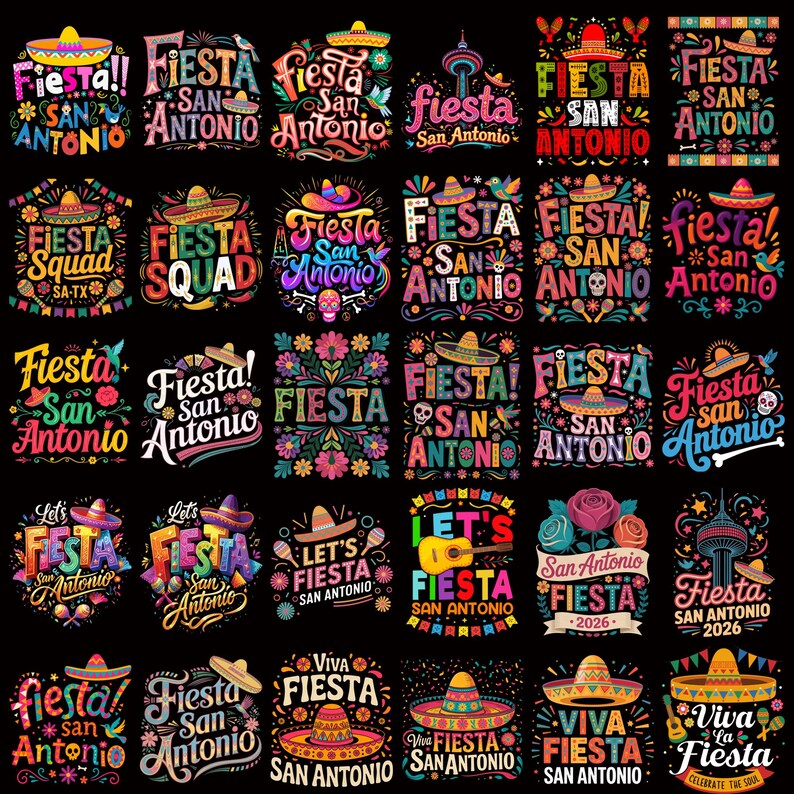 Fiesta San Antonio PNG Bundle 2026, Let’s Fiesta Shirt Design, Mexican ...