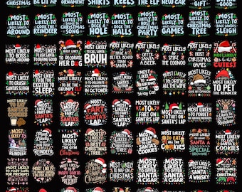 70+ Most Likely To Png Christmas Bundle, Funny Christmas Png, Most Likely To Christmas Png, Family Christmas Shirt, PNG Sublimation