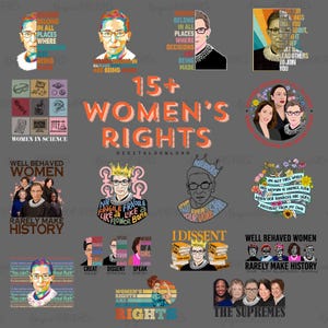 15+ Designs Bundle Women Rights Png, Strong Woman Png, Feminist Future, Girl Power Png, Positive, Female Right Png, Anti Trump Png