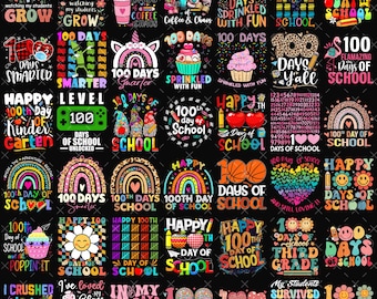 100th Day Of School Png Bundle, I Crushed 100 Days Of School Png, 100 Days Smarter Png, Teacher Png,100 Days Of School Boys,Digital Download