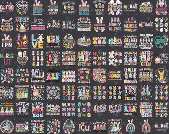 100+ Mega Nurse Easter Day Designs Png,Nurse Easter Bundle PNg,Bunny Nurse Png,Coquette Bow Nurse Png, Nurse Easter Egg Png, Happy Nurse Png