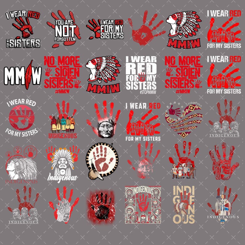 Native Red Hand - Etsy