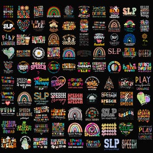 90+ Speech Therapy Bundle Png , SLP Clipart for Speech Language Pathologist, Back to School Speech Therapist PNG, Speech Pathology Png