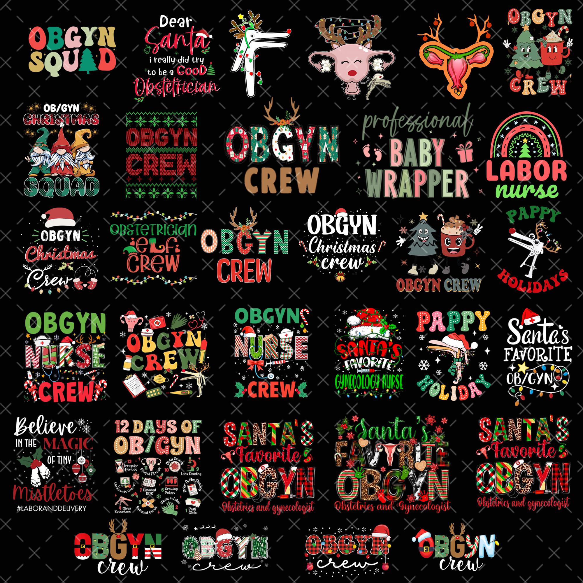 30+ OBGYN Christmas Bundle PNG, Reindeer Speculum Gyno Nurse, Gyno ...