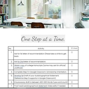 Prefilled Scholarship Checklist