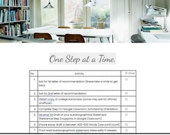 Prefilled Scholarship Checklist