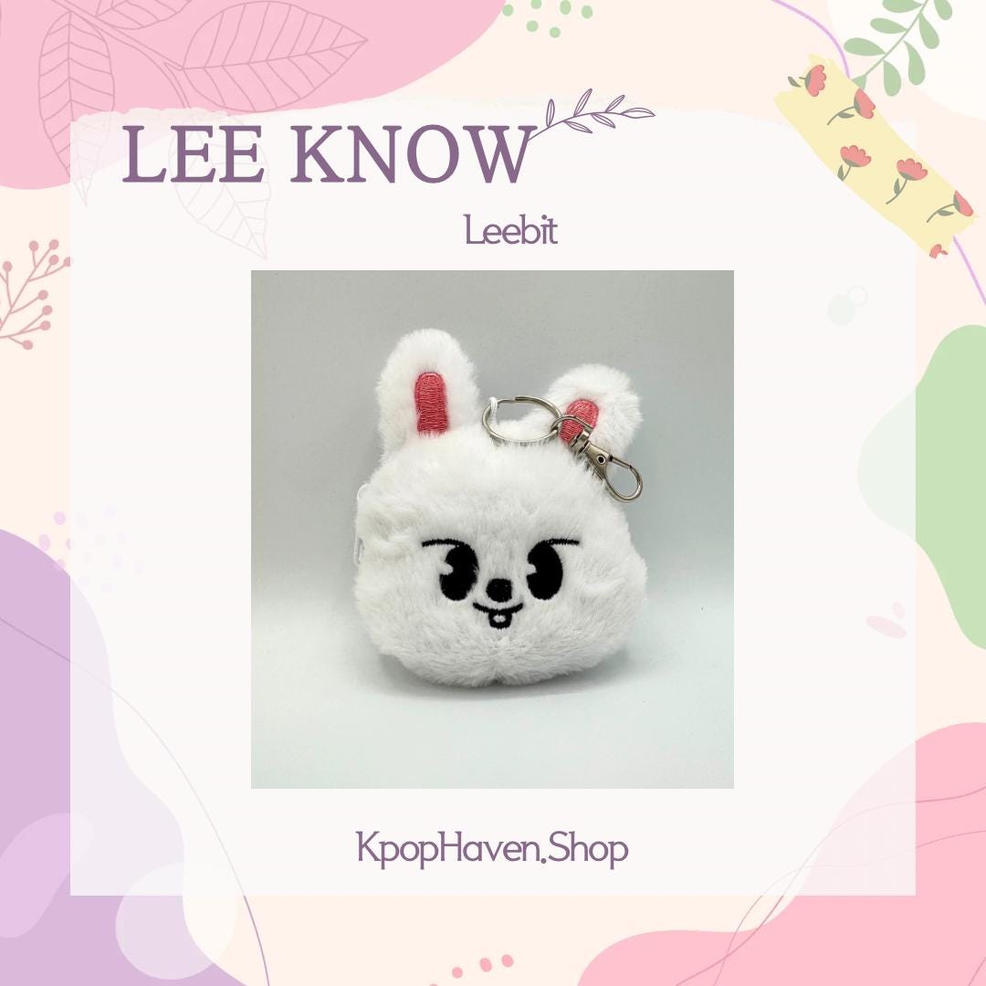 Mini Stray Kids SKZOO Plush Coin Purse Keychain, Wolfchan, Bbokari