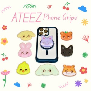 Poignée de téléphone ATEEZ ANITEEZ, Hongjoong, Seonghwa, Yunho, Yeosang, Mingi, San, Wooyoung, Jongho, Atiny,