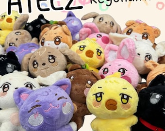 ATEEZ ANITEEZ Mini portachiavi in peluche, Hongjoong, Seonghwa, Yunho, Yeosang, Mingi, San, Wooyoung, Jongho, Atiny, Kpop