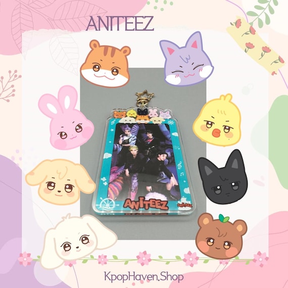 ATEEZ Aniteez Fanmade Acrylic Photocard Holder | K-pop PC Keychain