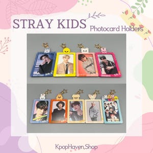 Stray Kids SKZOO Fotokartenhalter, KOSTENLOSER PC inklusive Wolfhcan, BbokAri, Jiniret, Dwaekki, Lee Wis, Han Quokka. Puppym, FoxINY, Kpop