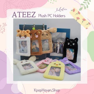 ATEEZ ANITEEZ ぬいぐるみ フォトカード ホルダー、ホンジュン、ソンファ、ユンホ、ヨサン、ミンギ、サン、ウヨン、ジョンホ、Atiny、Kpop