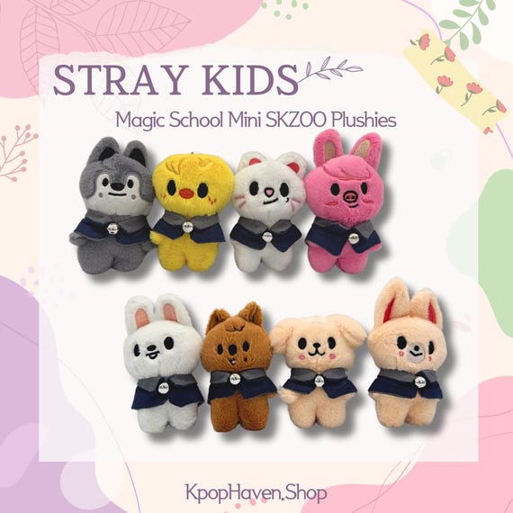 Stray Kids SKZOO Magic School Plush Keychain, Wolfchan, Bbokari