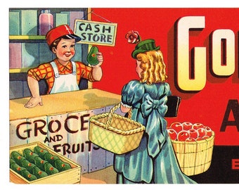 Dollhouse Miniature Georgia Produce Crate 1:12 Scale Farm Food Store Market