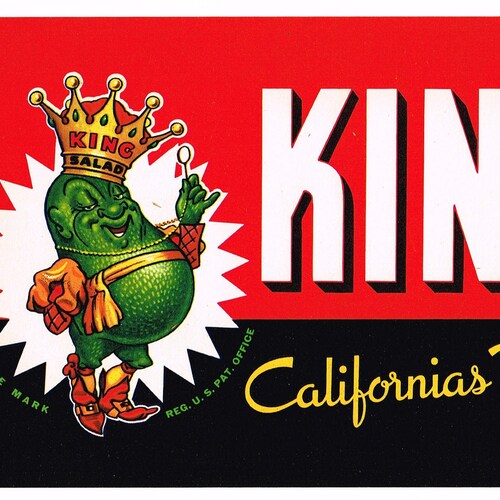 Original Vintage Avocado Crate Label 1950s Try-a-cado La ...