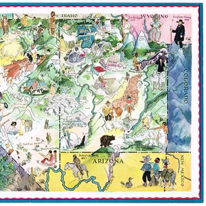 Seltene Vintage Berta & Elmer Hader Karte Cartoon 1932 Nevada Nevada Utah Arizona California Keine Las Vegas Bears