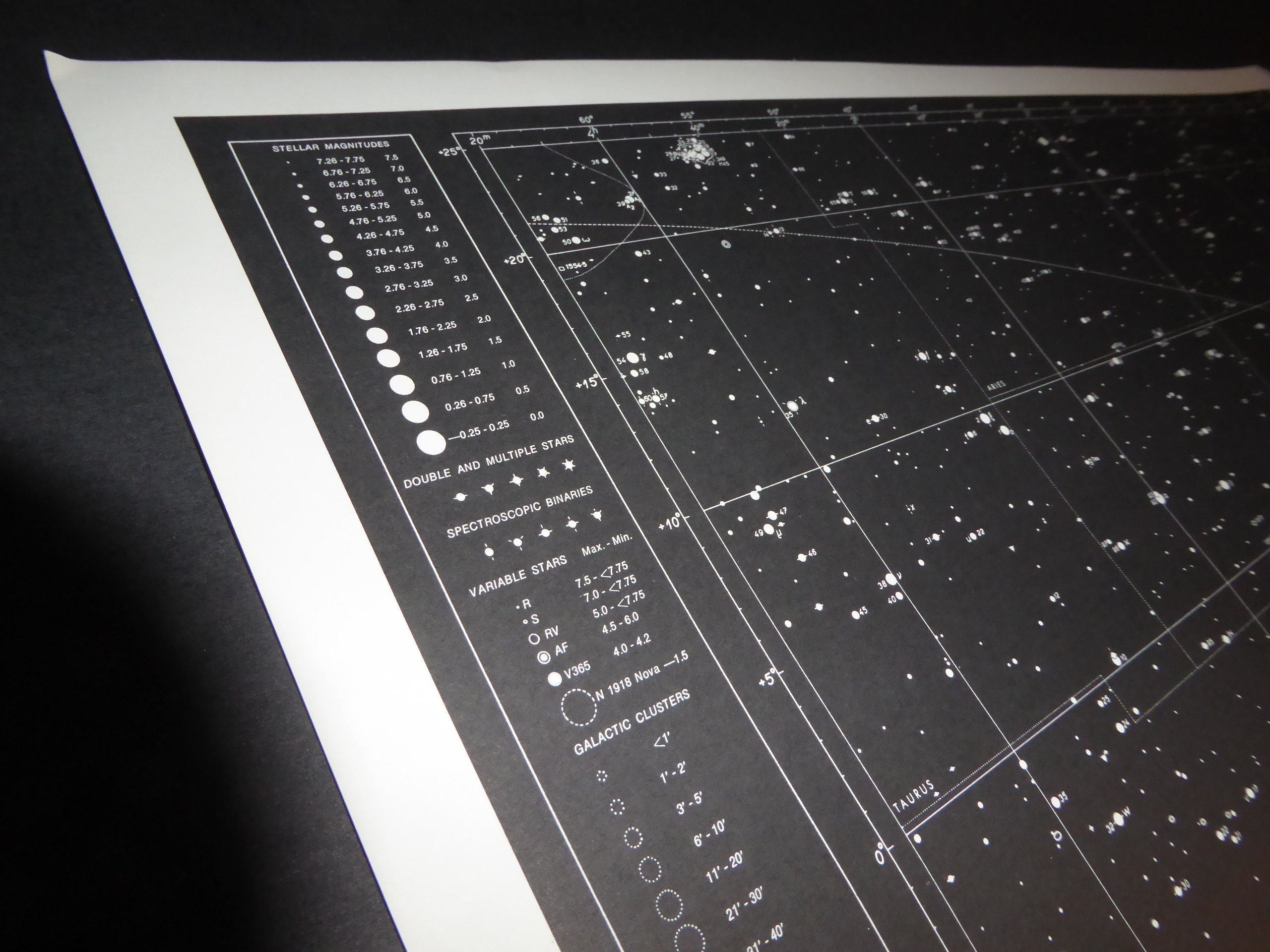 Vintage Astronomy Original Print Star Chart Map 1962 Celestial Space ...