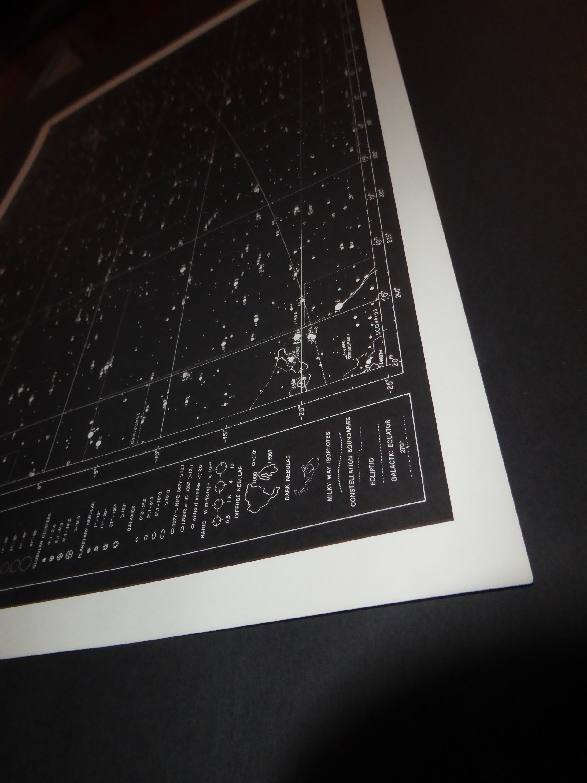 Vintage Astronomy Original Print Star Chart Map 1962 Celestial Space ...