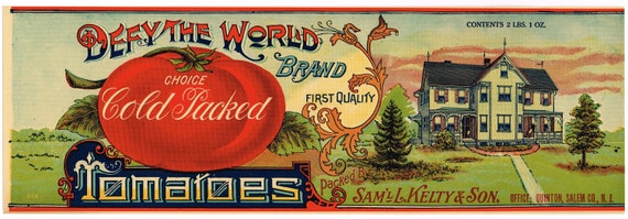 X10 Wholesale Original Vintage Tin Can Label C1900 Victorian Home