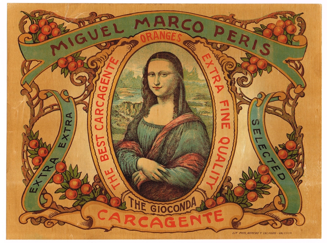 Original Vintage Spanish Citrus Crate Label 1930s Spain Mona Etsy