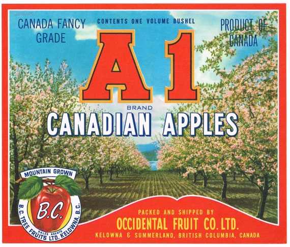‘Buy Me’ Canadian apple crate label Occidental Fruit Co. (B.C.) ‘Buy Me’ Canadian apple crate label Occidental Fruit Co. (B.C.)