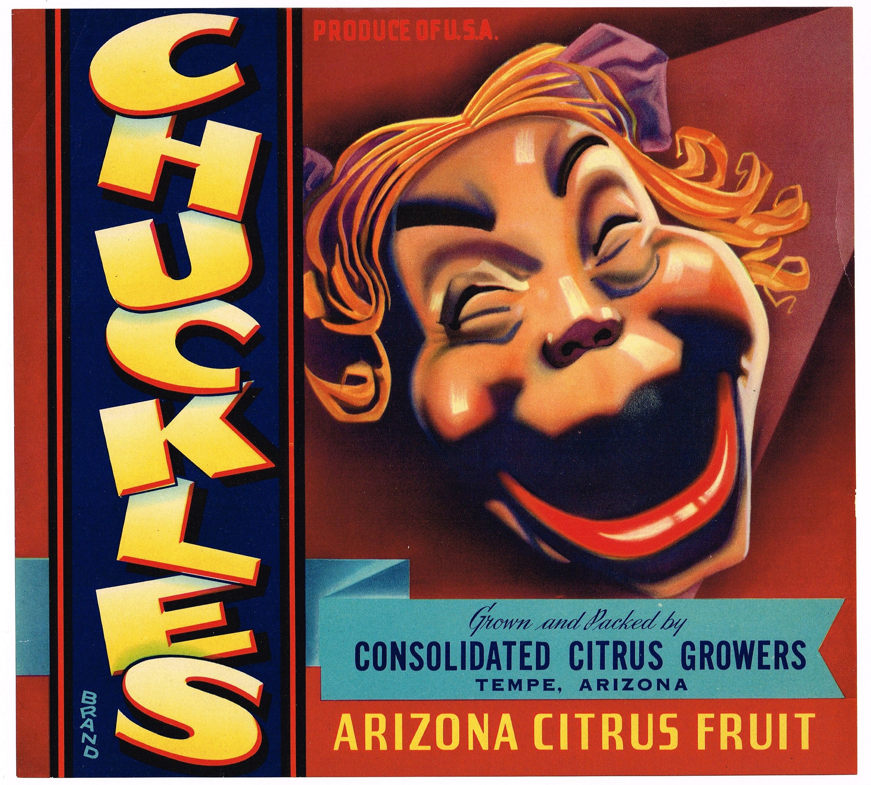 オリジナル ヴィンテージ シトラス クレート ラベル 1950 年代