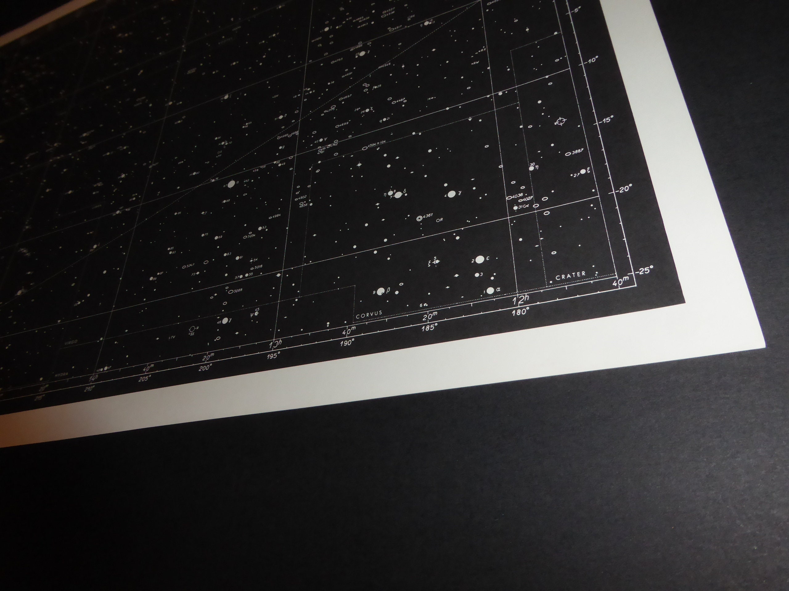 Vintage Astronomy Original Print Star Chart Map 1962 Celestial Space ...