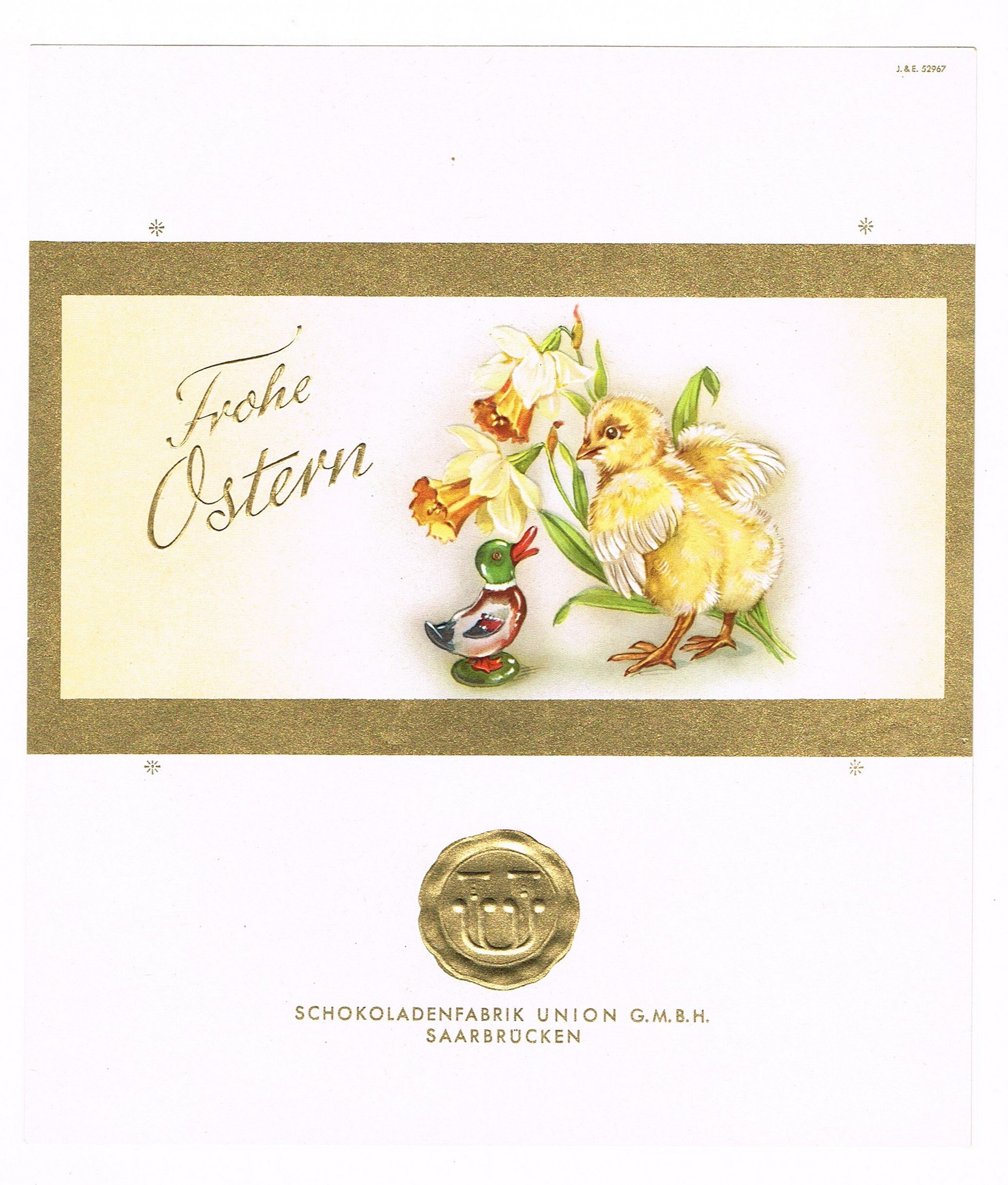 Original Vintage Antique Product Label C1950s German
