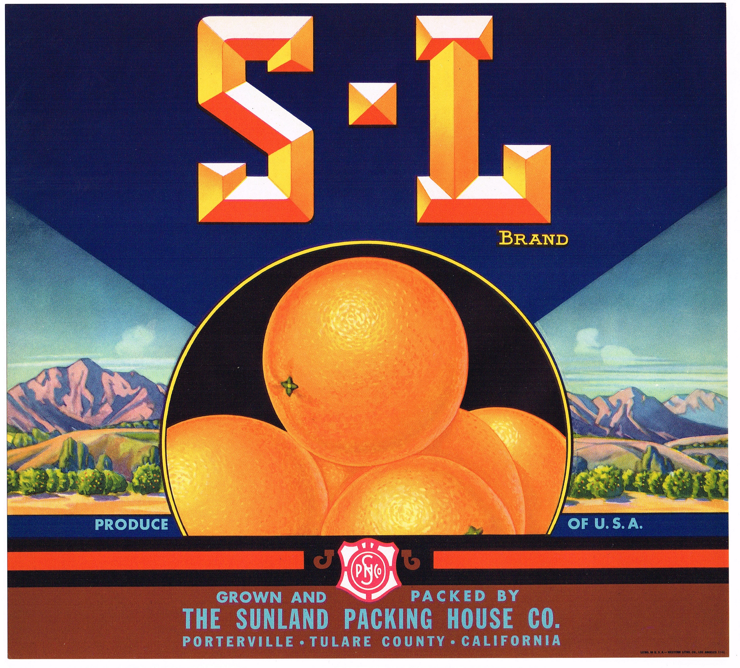 CALIFORNIA ORANGE BOX　LABELS1985年133p HC Highland Cactus Orange Citrus Fruit Crate Label Art Print | eBay