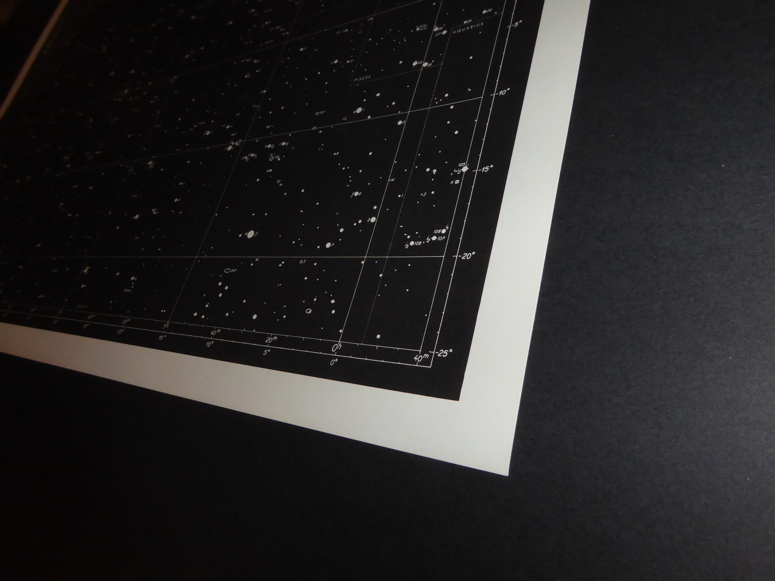 Vintage Astronomy Original Print Star Chart Map 1962 Celestial Space ...
