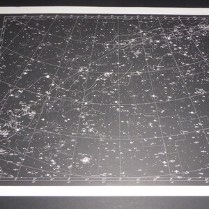 Vintage Astronomy Original Print Star Chart Map 1962 Celestial Space ...
