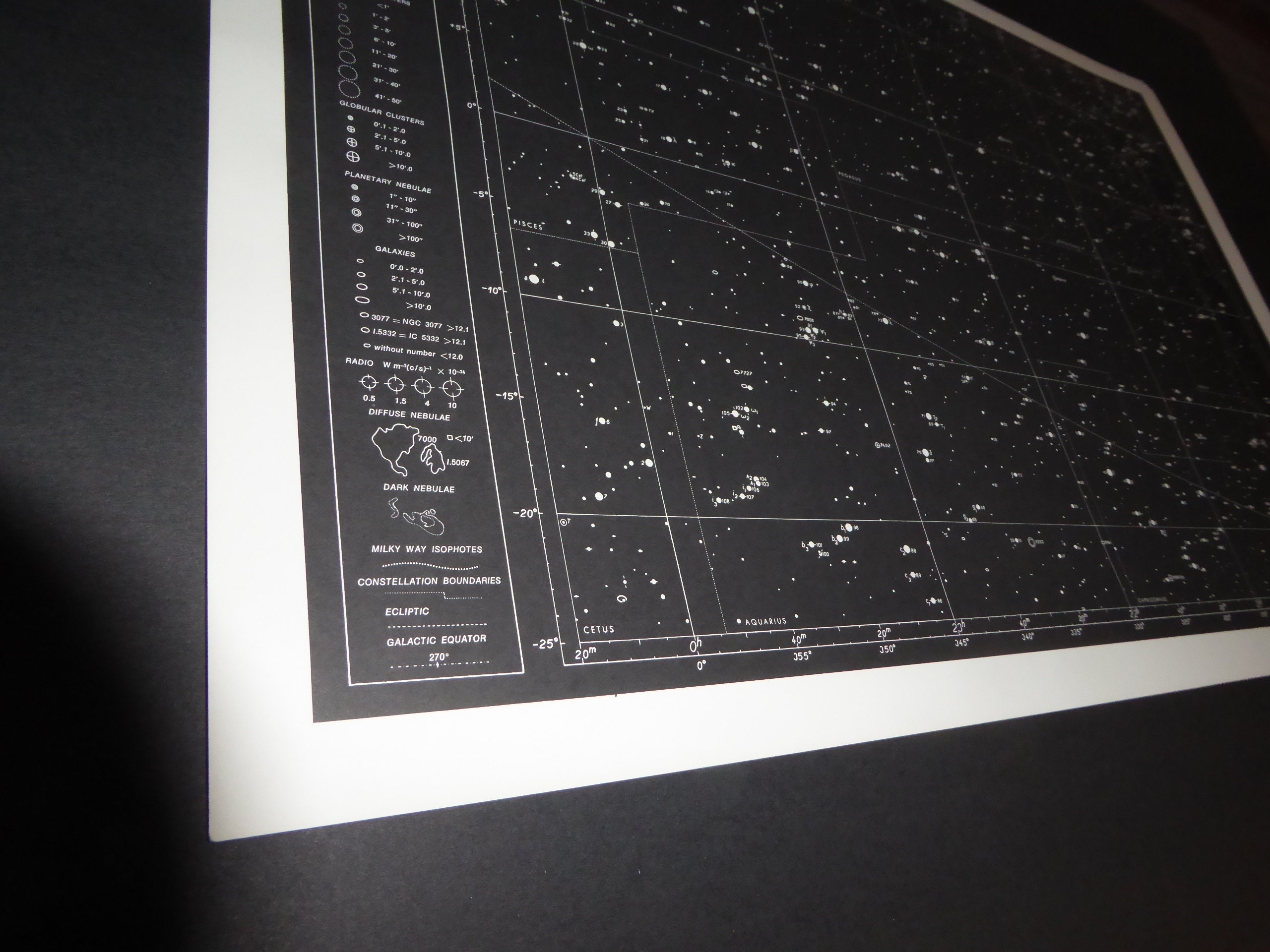 Vintage Astronomy Original Print Star Chart Map 1962 Celestial Space ...
