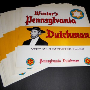 x30 Wholesale Original vintage cigar box labels c1950s Winters Pennsylvania Dutchman Dutch Barn Hex
