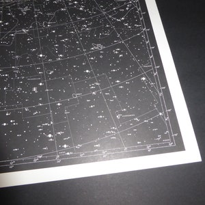 Vintage Astronomy Original Print Star Chart Map 1962 Celestial Space ...